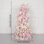 Uflower Artificial Pink White Wedding KT Backdrop Flower Row Decor SET80126 - Uflower