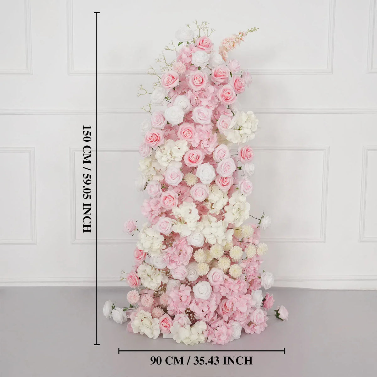 Uflower Artificial Pink White Wedding KT Backdrop Flower Row Decor SET80126 - Uflower