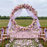 Uflower Artificial Wedding Arch Flowers Set – Round Wedding Arch Decor SET80277-01