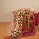 Uflower Mocha Table Runner Sofa Floral Wedding Party Backdrop Decor MC80386-01