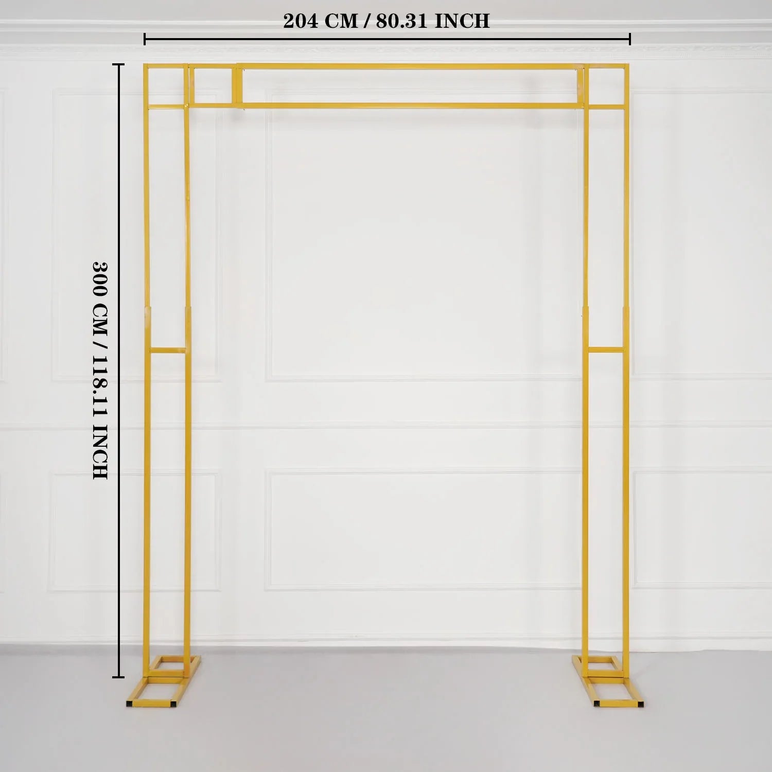 Uflower White Gold Retractable Flower Stand Adjustable Wedding Stage Background Shelf MSD80002 - Uflower