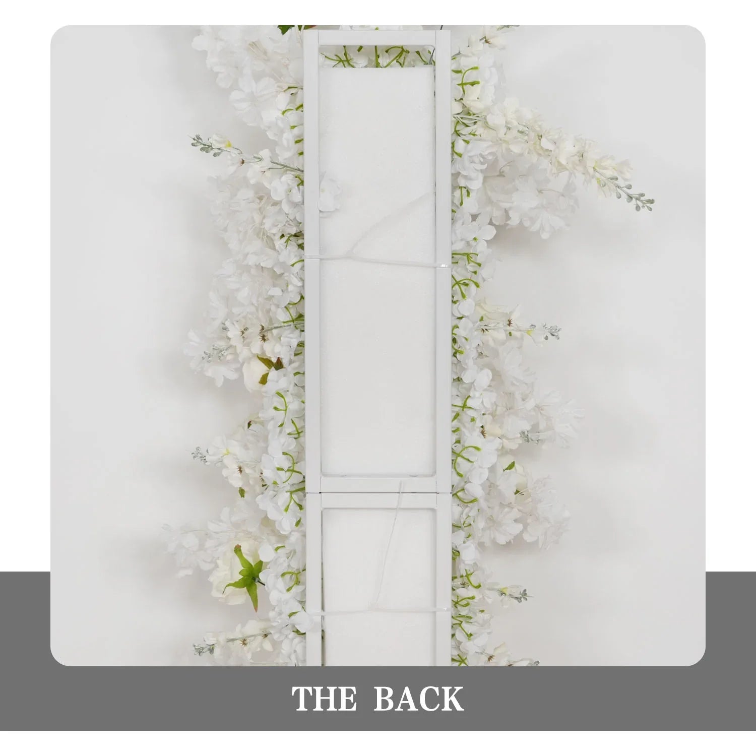 Uflower White Rose Wedding Background Arch KT Board Decoration Flower Arrangement SET80107 - Uflower