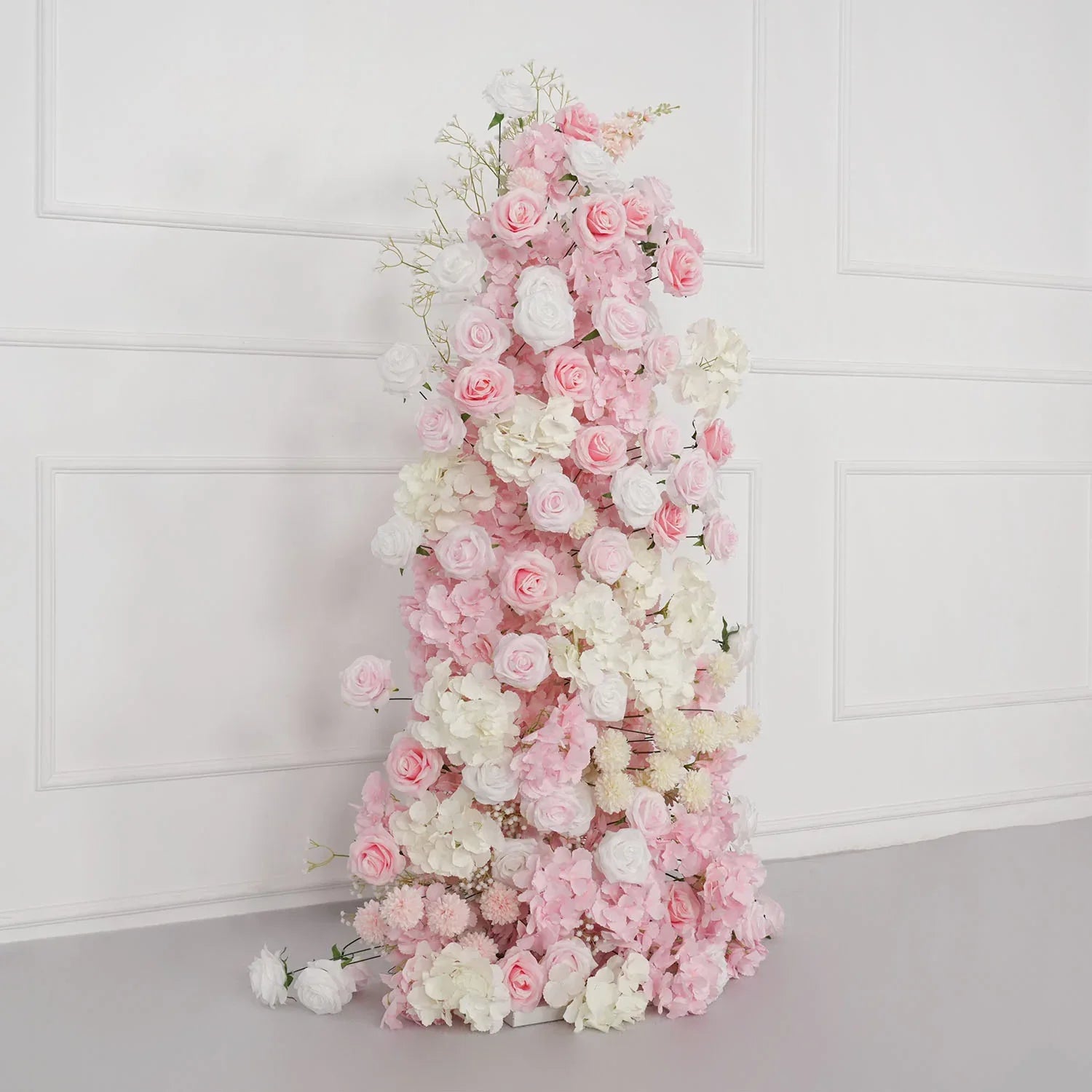 Uflower Artificial Pink White Wedding KT Backdrop Flower Row Decor SET80126 - Uflower