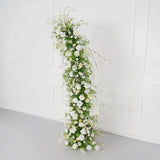 Uflower Green White Floral Horn Arch Wedding Party Backdrop Decor SET80127 - Uflower