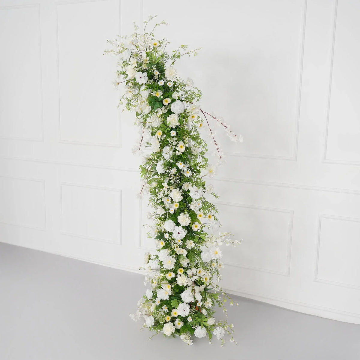 Uflower Green White Floral Horn Arch Wedding Party Backdrop Decor SET80127 - Uflower