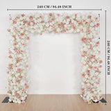 Uflower Pink Khaki Rose Wedding Background Flower Arrangement Arch Decoration SET80114 - Uflower