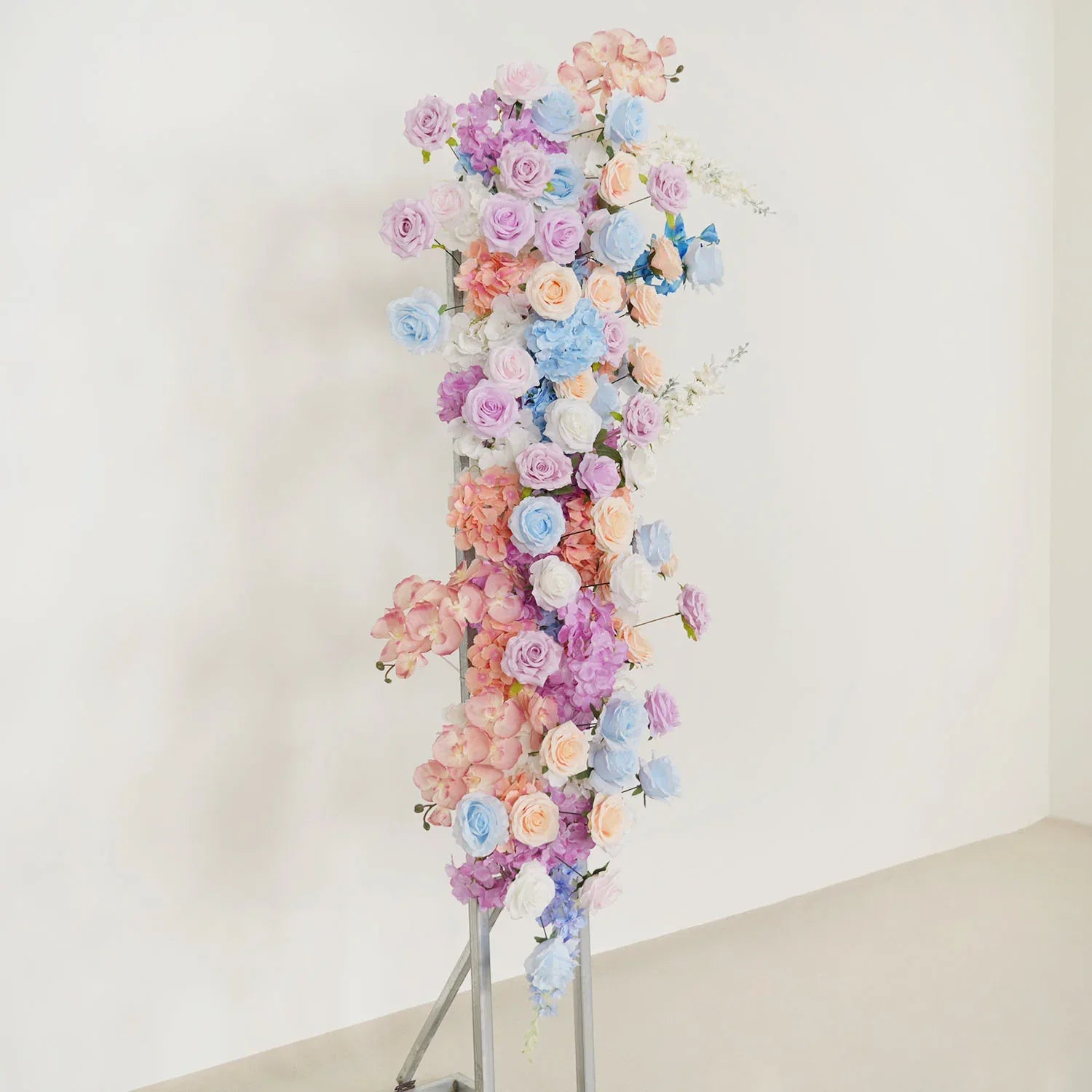 Uflower Purple Blue Rose Wedding Background Arch KT Board Decoration Flower Arrangement SET80105 - Uflower