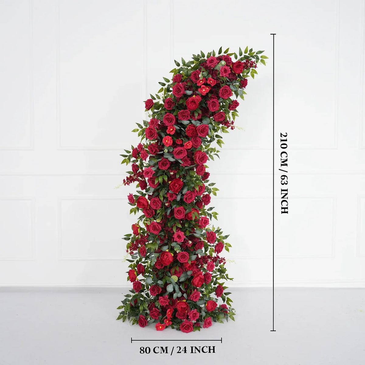 Uflower Red Rose Floral Arch Wedding Backdrop Decor SET80090 - Uflower