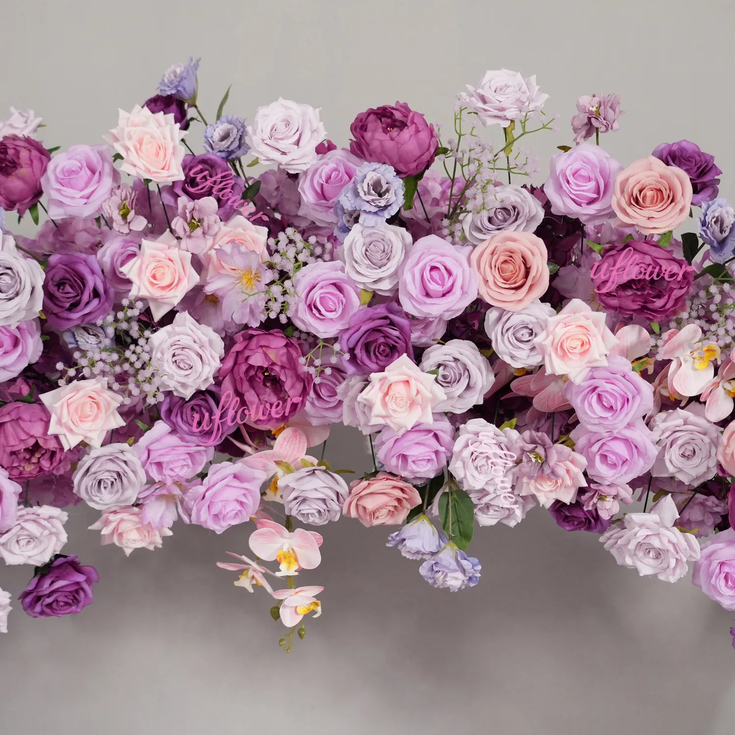 Uflower Purple Rose  Floral Door Arch Wedding Party Backdrop Decor SET80239
