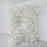 Uflower Artificial White Rose Flower Arrangement Wedding Backdrop Decor Props SET80052-01 - Uflower