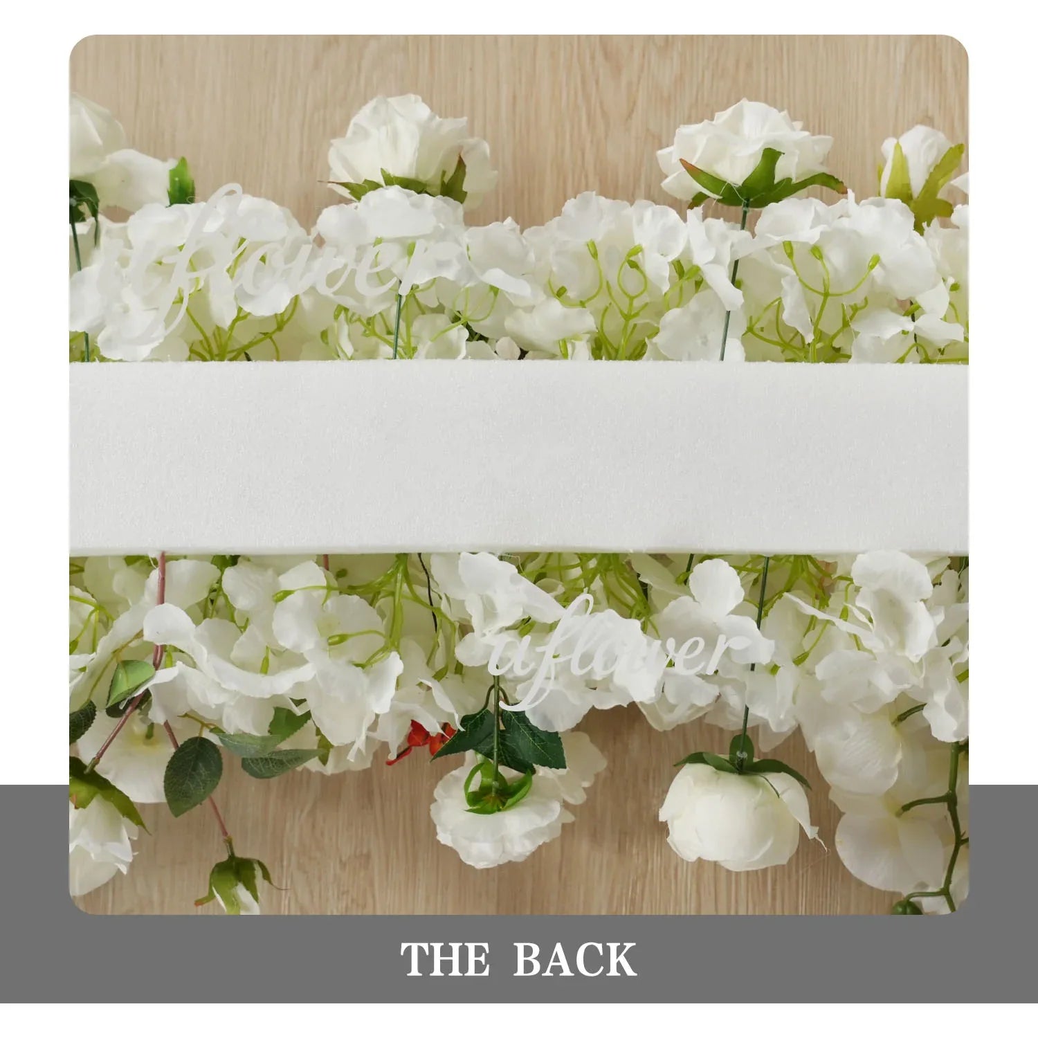 Uflower White Rose Table Runner Sofa Floral Wedding Backdrop Decor SET80146 - Uflower