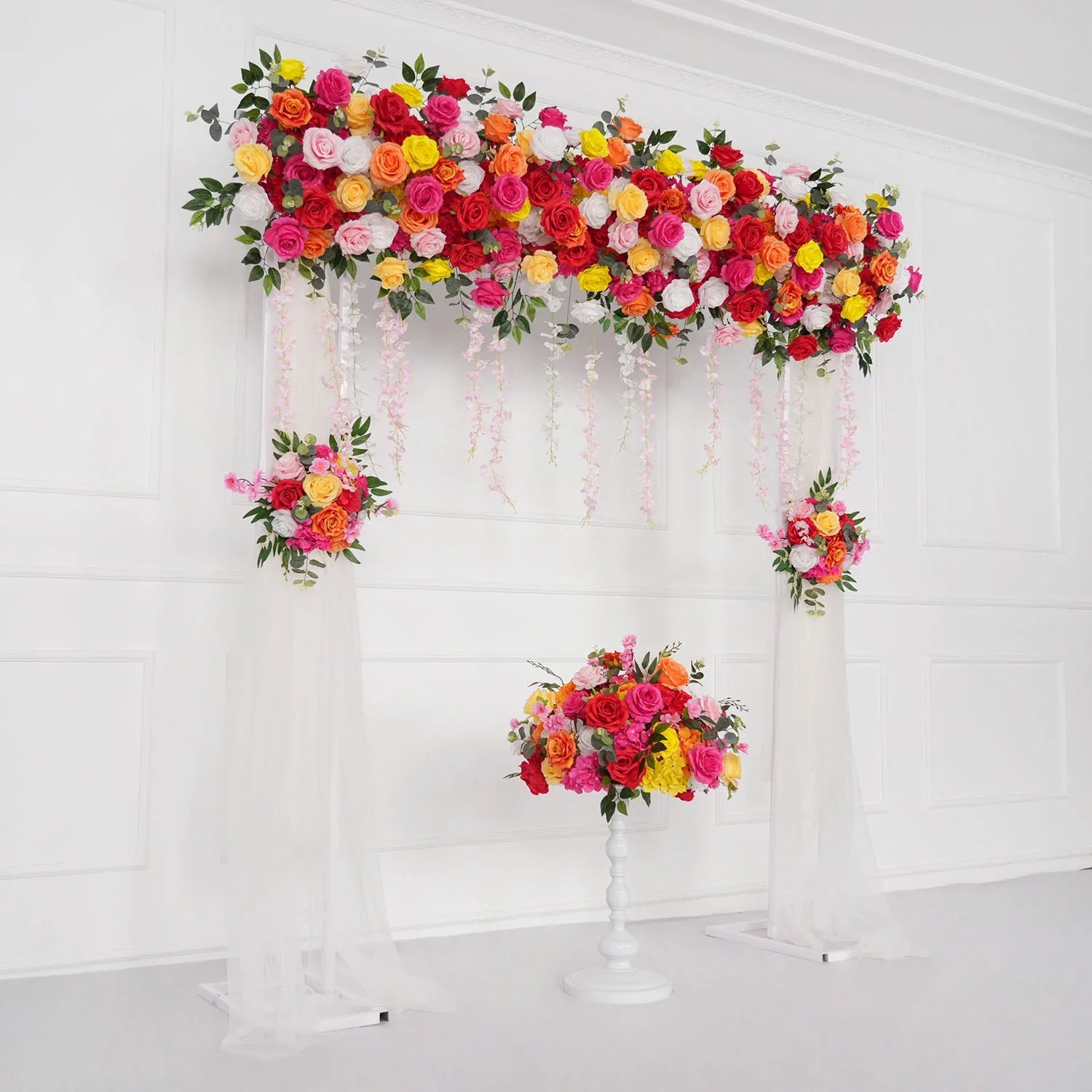 Uflower Colorful Artificial Wedding KT Backdrop Flower Row Decor SET80115 - Uflower
