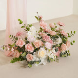 Uflower Wedding Backdrop Pink Rose Green Leaf Floral Arrangement SET80128 - Uflower