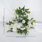Uflower Artificial White Flower Row KT Background Wedding Decor SET80062 - Uflower