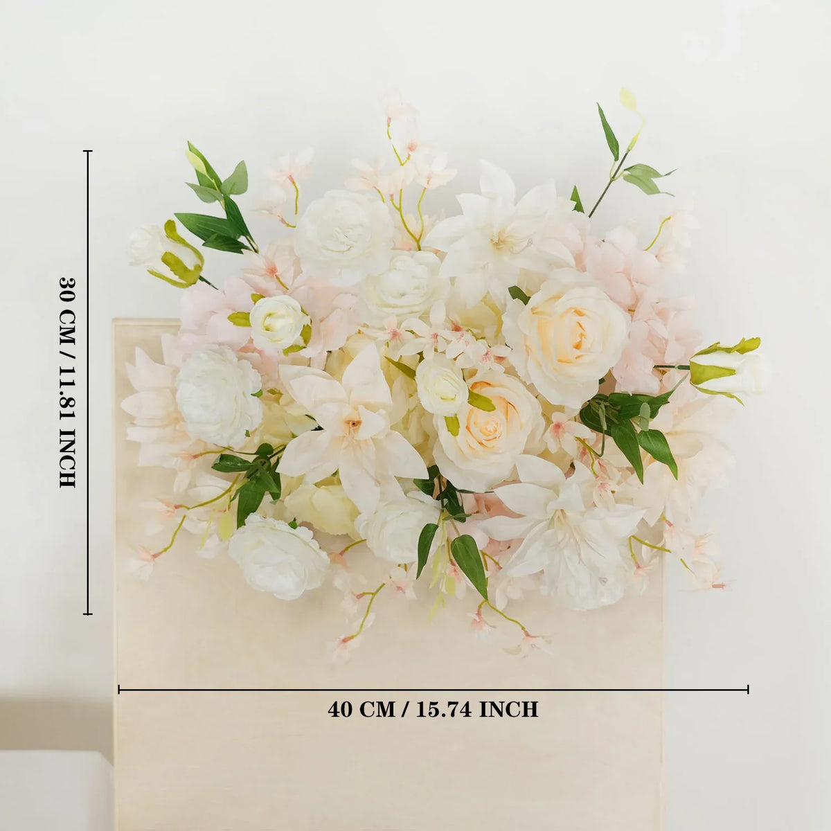 Uflower Artificial White Pink Wedding KT Backdrop Flower Row Decor SET80091 - Uflower