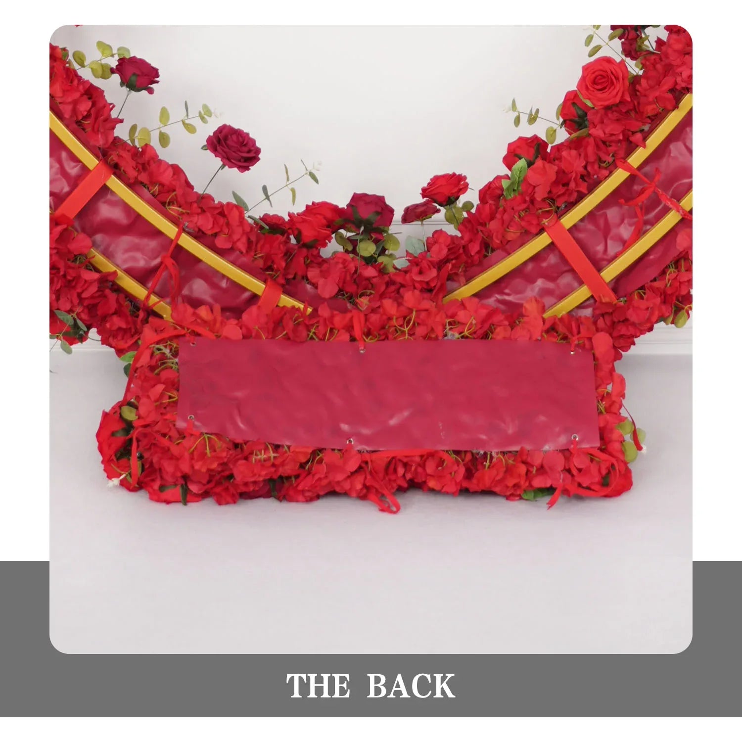 Uflower 2.2m*2.2m Red Rose Wedding Arch Heart Arch Decor SET80056 - Uflower