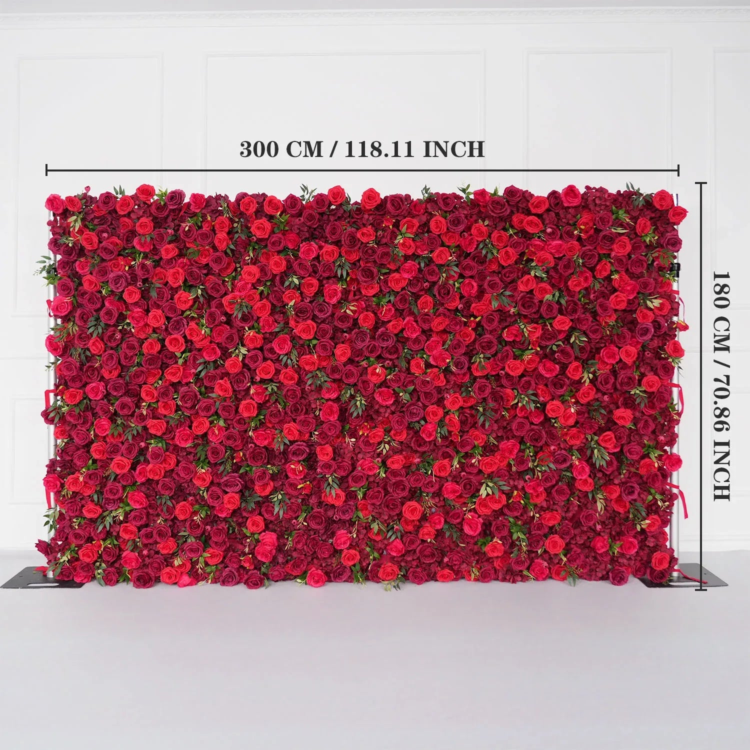 Uflower Artificial Red Rose Wall Wedding Backdrop Decor SET80118 - Uflower