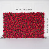 Uflower Artificial Red Rose Wall Wedding Backdrop Decor SET80118 - Uflower