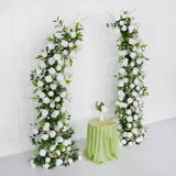 Uflower White Green Rose Floral Arch Wedding Backdrop Decor SET80109 - Uflower