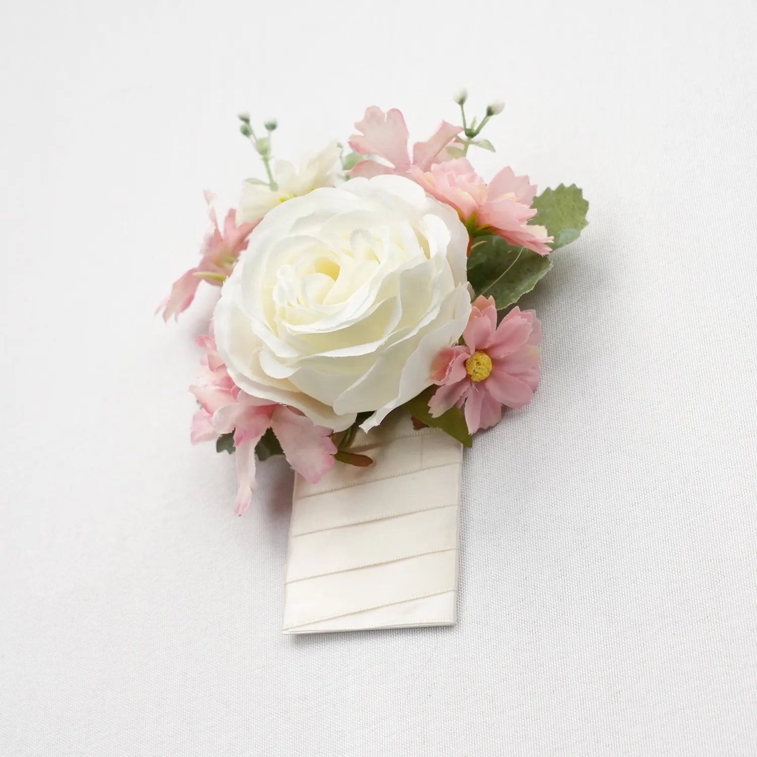 Uflower Boutonnieres in Pink White with Card MG80001-02*6