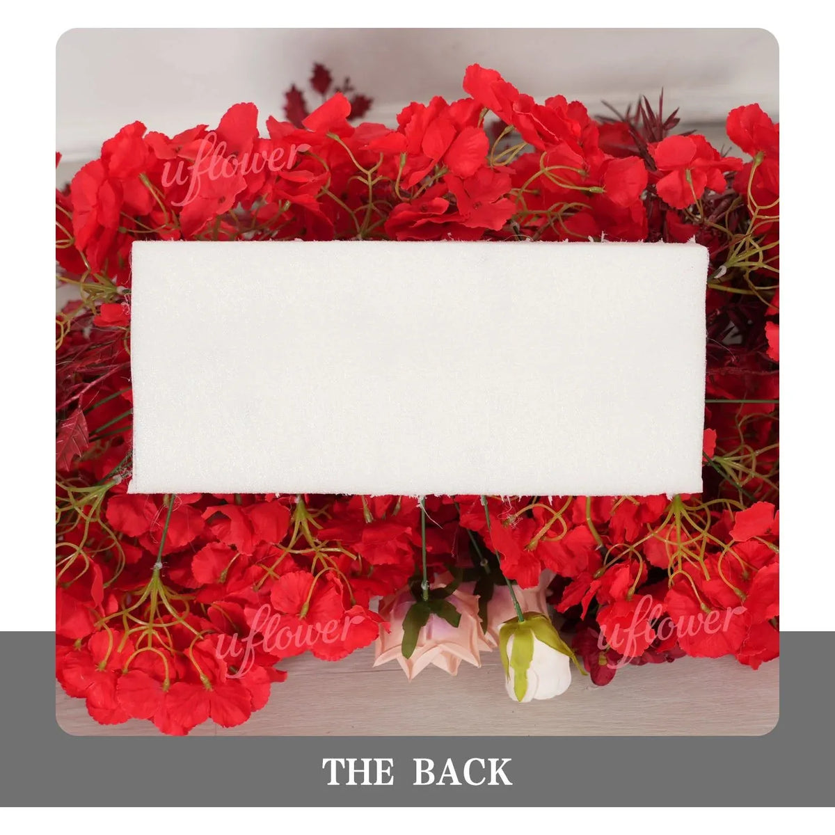 Uflower Red Floral Arrangement Wedding Backdrop Floral Props SET80164-01 - Uflower