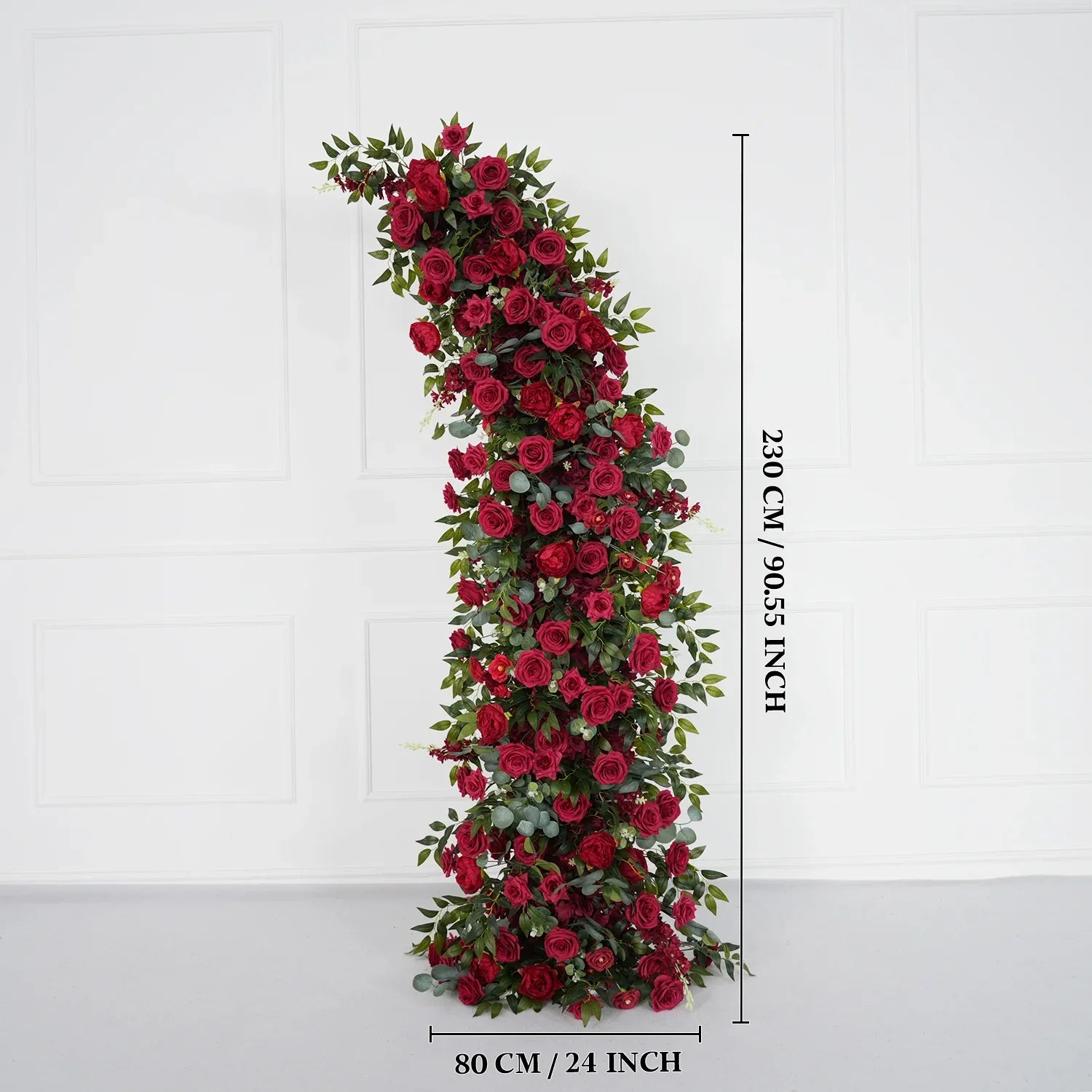 Uflower Red Rose Floral Arch Wedding Backdrop Decor SET80090 - Uflower