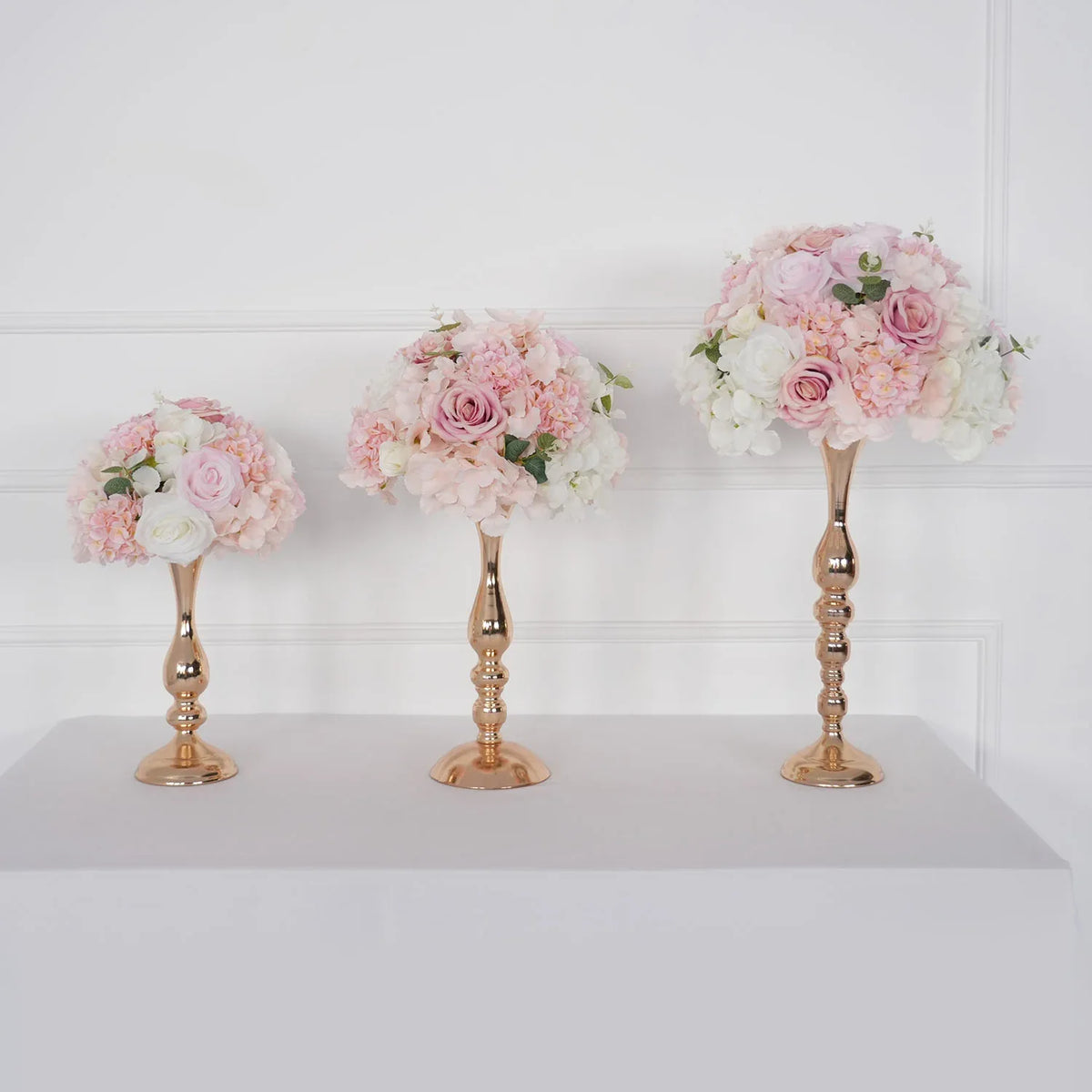 Uflower Pink Table Centerpiece Floral Ball Wedding Table Decoration MB80057 - Uflower