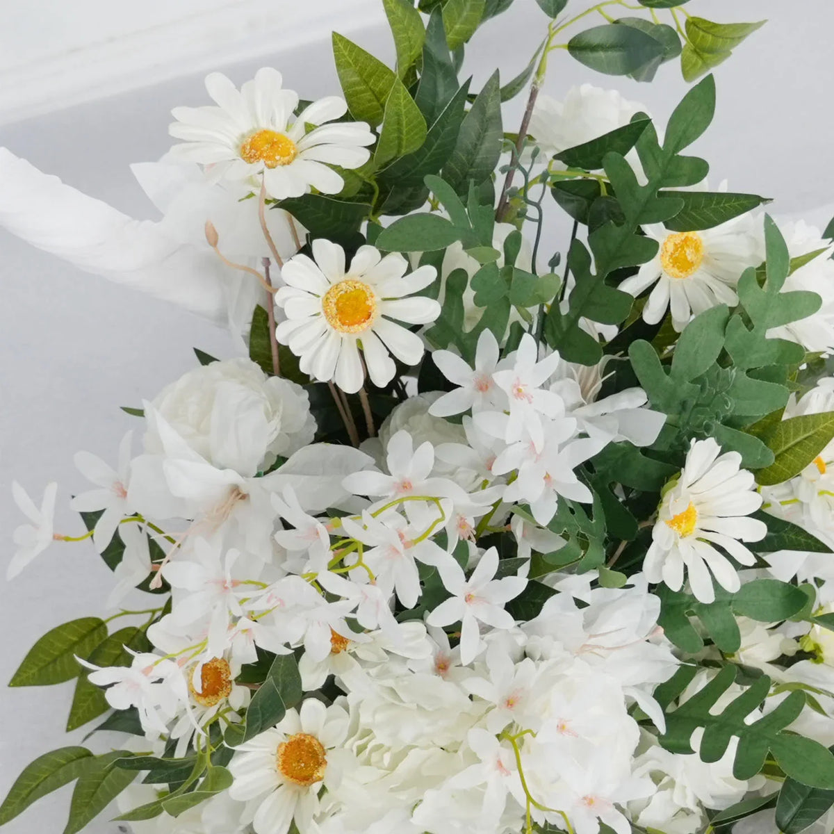 Uflower Artificial White Flower Row KT Background Wedding Decor SET80062 - Uflower