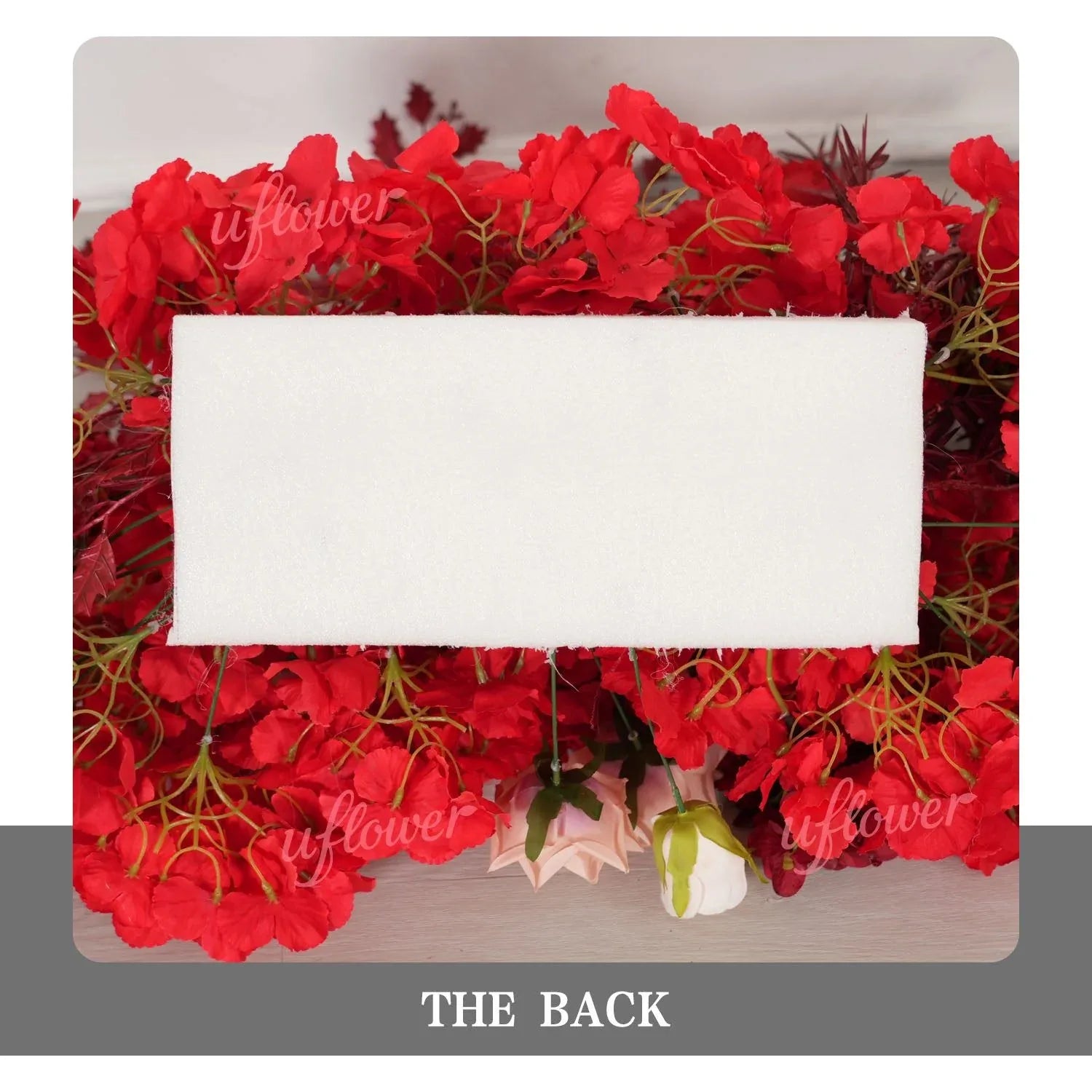 Uflower Red Flower Row Decor KT Board Wedding Arrangement Props SET80164 - Uflower