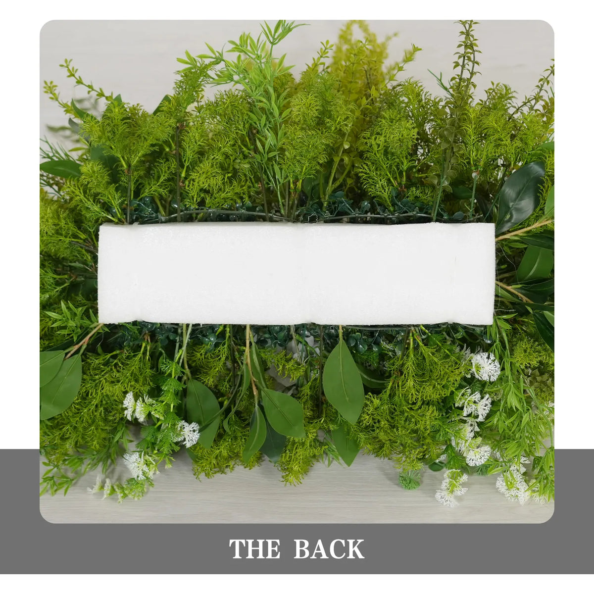 Décor de toile de fond pour fête de mariage en arche florale blanche Uflower, verdure, corne, ENSEMBLE80220