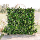 Uflower Panneau mural vert en feuilles brésiliennes pour décoration d'événement de mariage SET80255-01