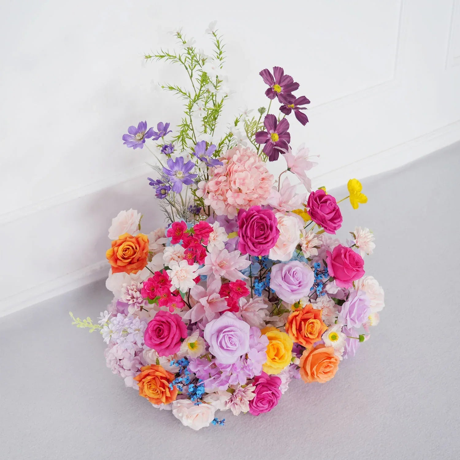 Uflower Colorful Artificial Wedding KT Backdrop Flower Row Decor SET80081 - Uflower