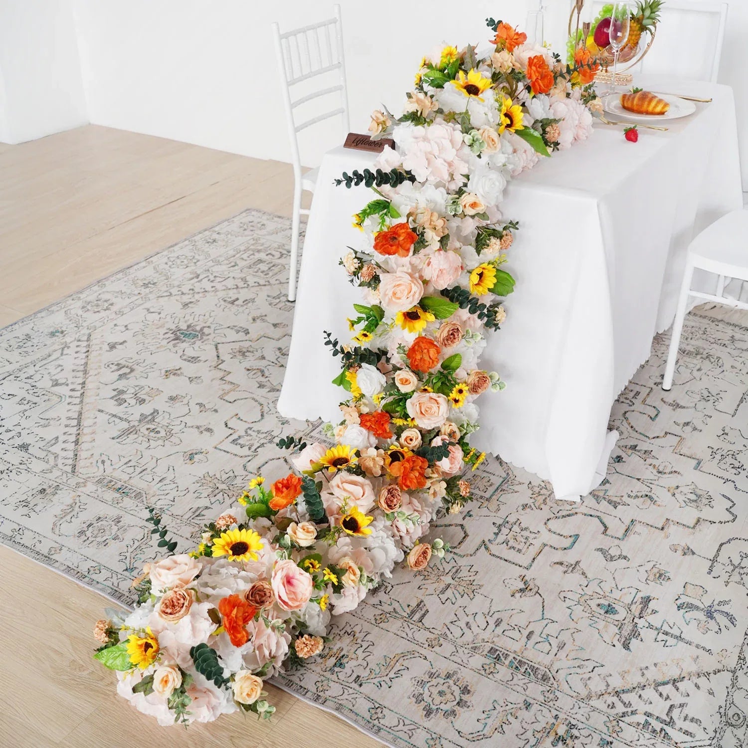 Uflower Artificial Flower Row Sofa Table Runner Floor Flower Arrangement MC80075 - Uflower
