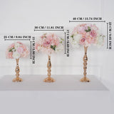 Uflower Pink Table Centerpiece Floral Ball Wedding Table Decoration MB80057 - Uflower