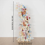 Uflower Pink Blue Champagne Horn Arch Decor Wedding Backdrop Floral Ball Arrangement SET80119 - Uflower