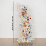Uflower Pink Blue Champagne Horn Arch Decor Wedding Backdrop Floral Ball Arrangement SET80119 - Uflower
