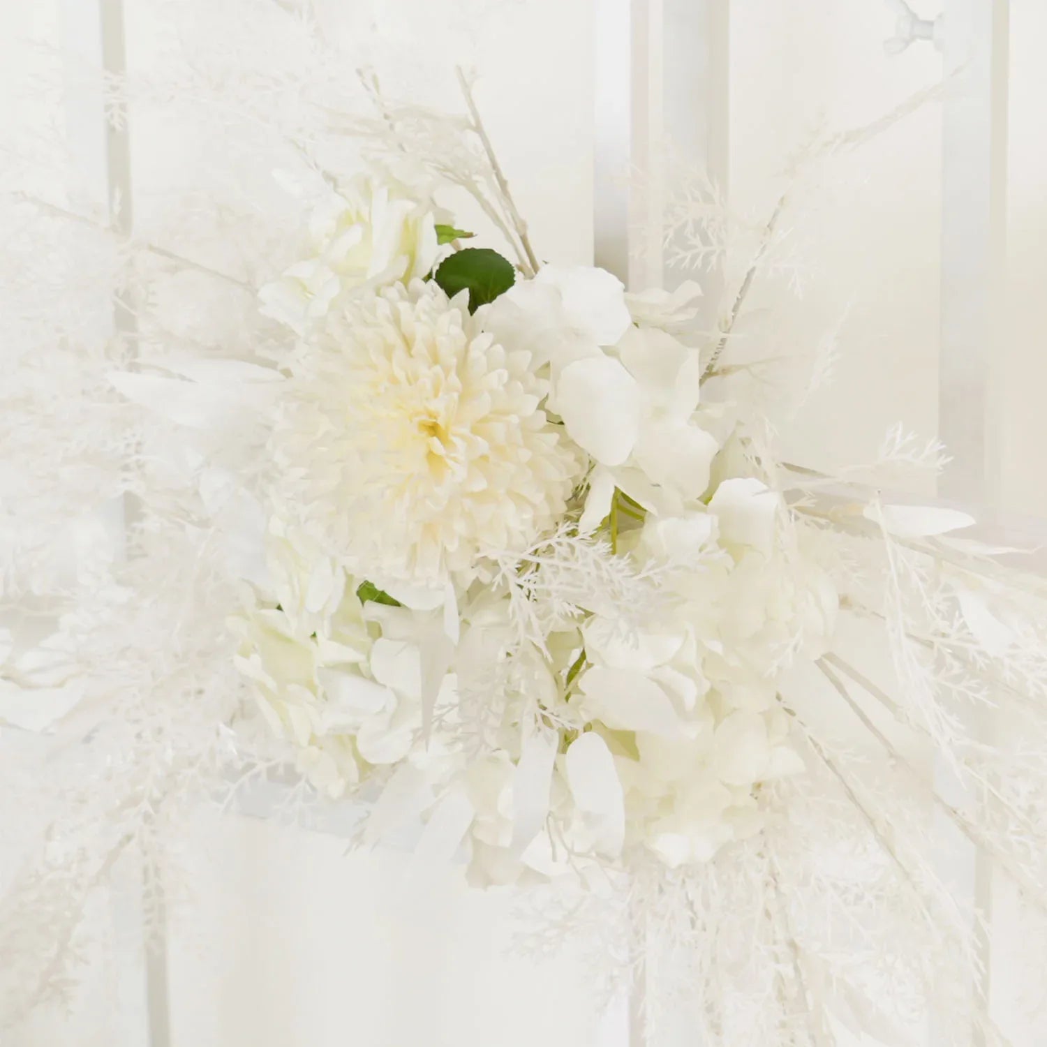 Uflower Artificial White Wedding KT Backdrop Flower Row Decor SET80061 - Uflower