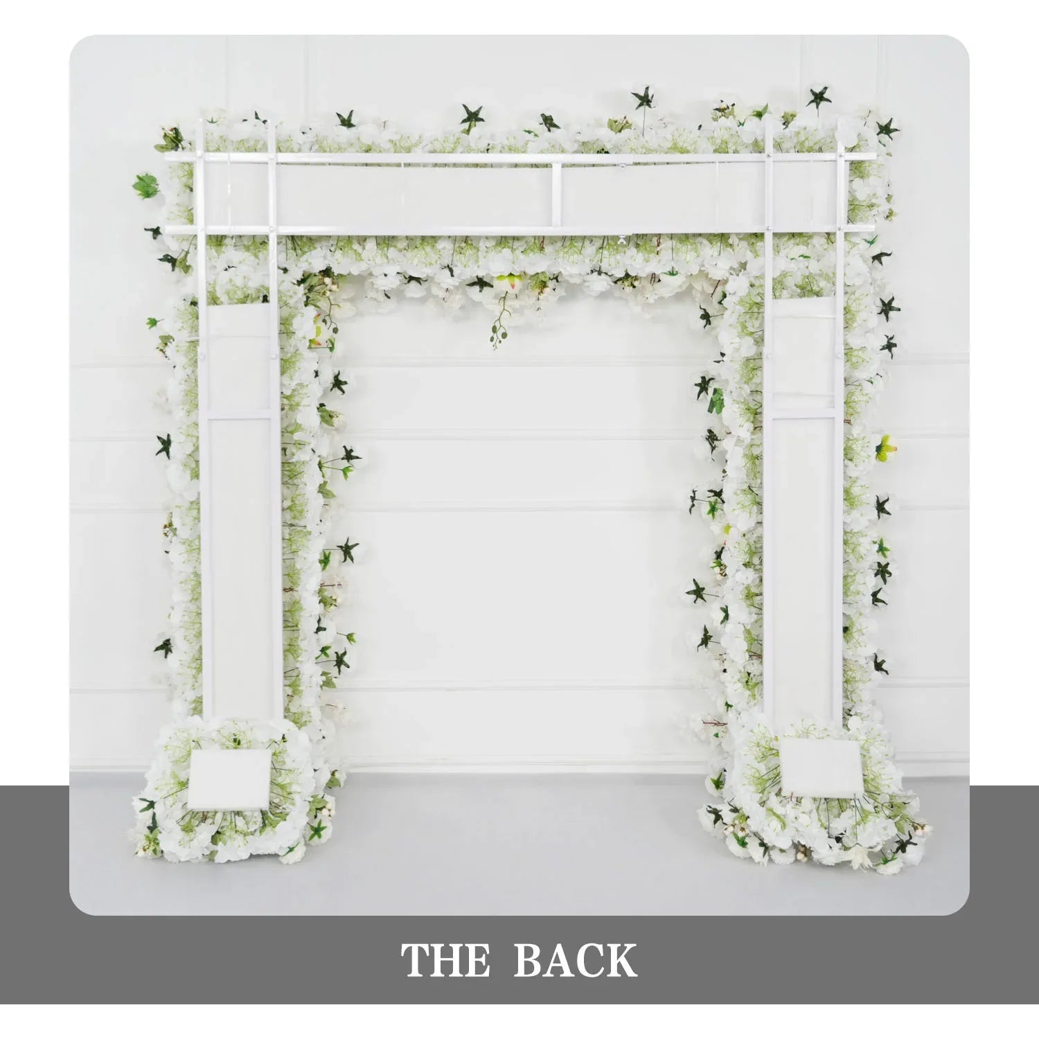 White Rose Flower Row Wedding Background Frame Arch SET80079 - Uflower