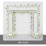 White Rose Flower Row Wedding Background Frame Arch SET80079 - Uflower