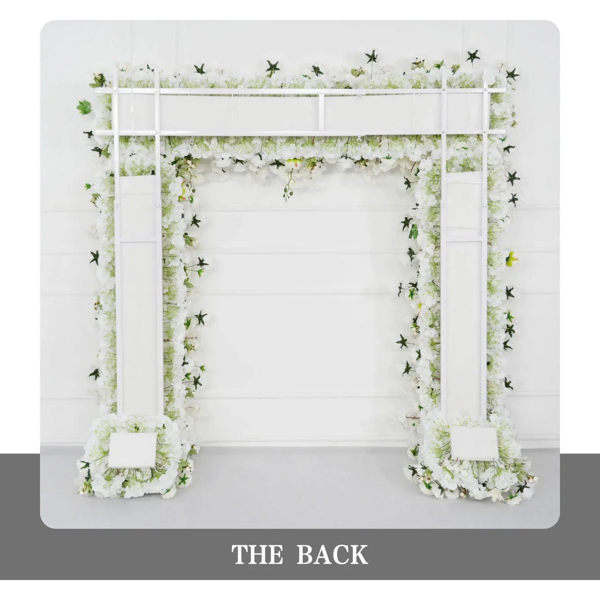 White Rose Flower Row Wedding Background Frame Arch SET80079 - Uflower