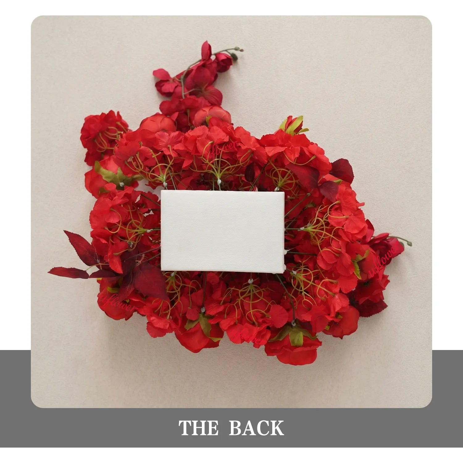 Uflower Artificial Red Rose Wedding KT Backdrop Flower Row Decor SET80203