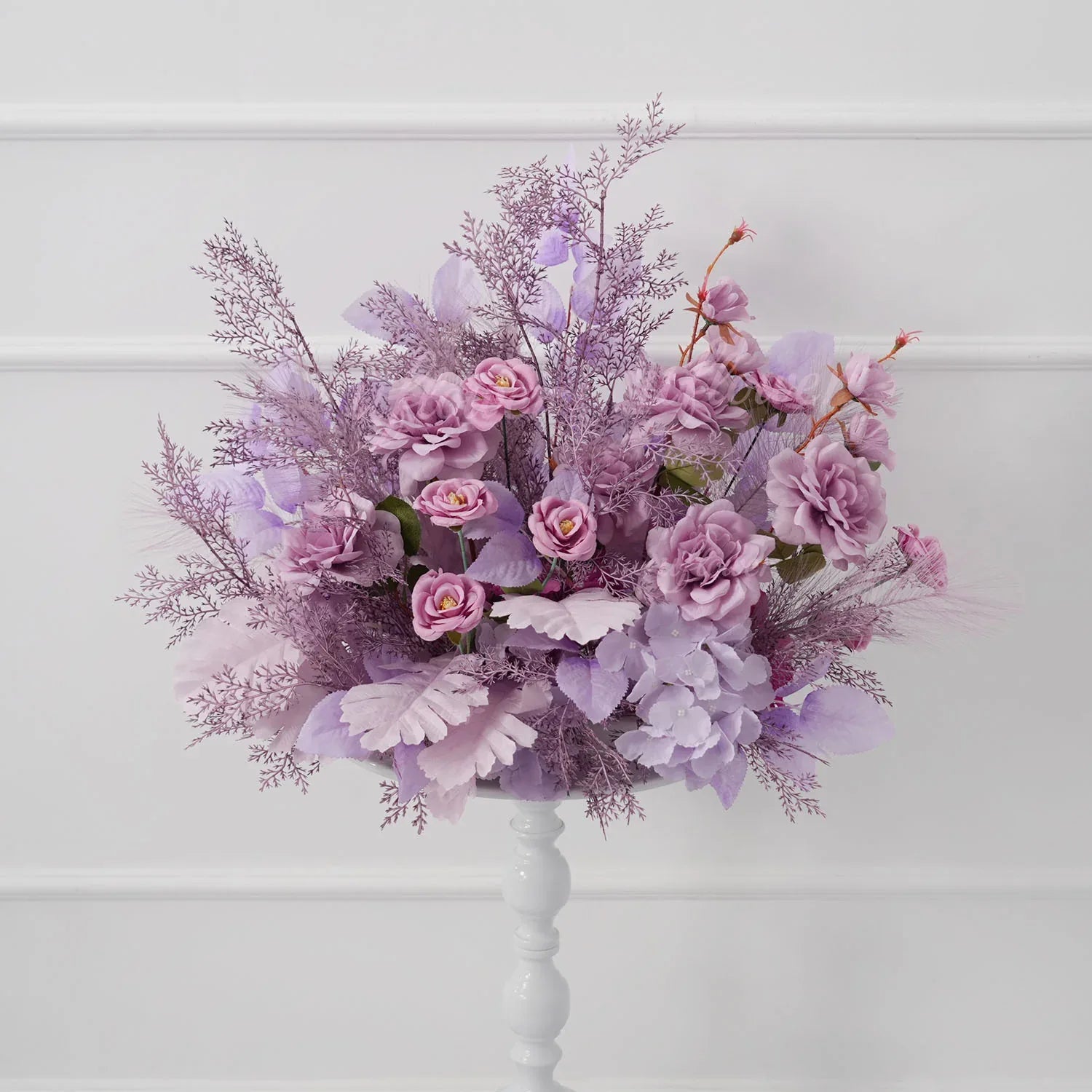 Uflower Purple Flower Arrangement Wedding Party Backdrop Floral Props SET80156 - Uflower