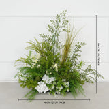 Décor de toile de fond pour fête de mariage en arche florale blanche Uflower, verdure, corne, ENSEMBLE80220