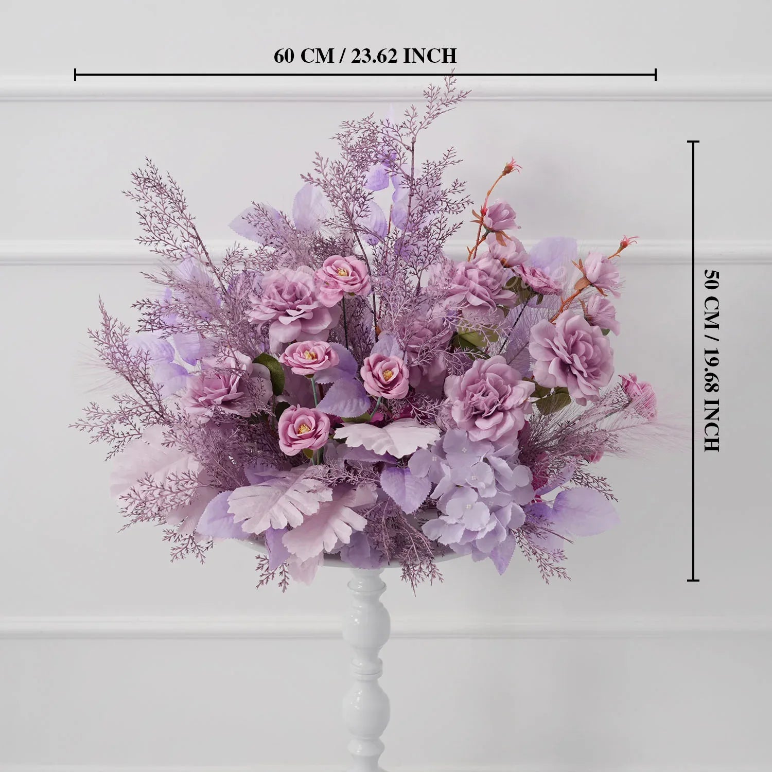 Uflower Purple Flower Arrangement Wedding Party Backdrop Floral Props SET80156 - Uflower