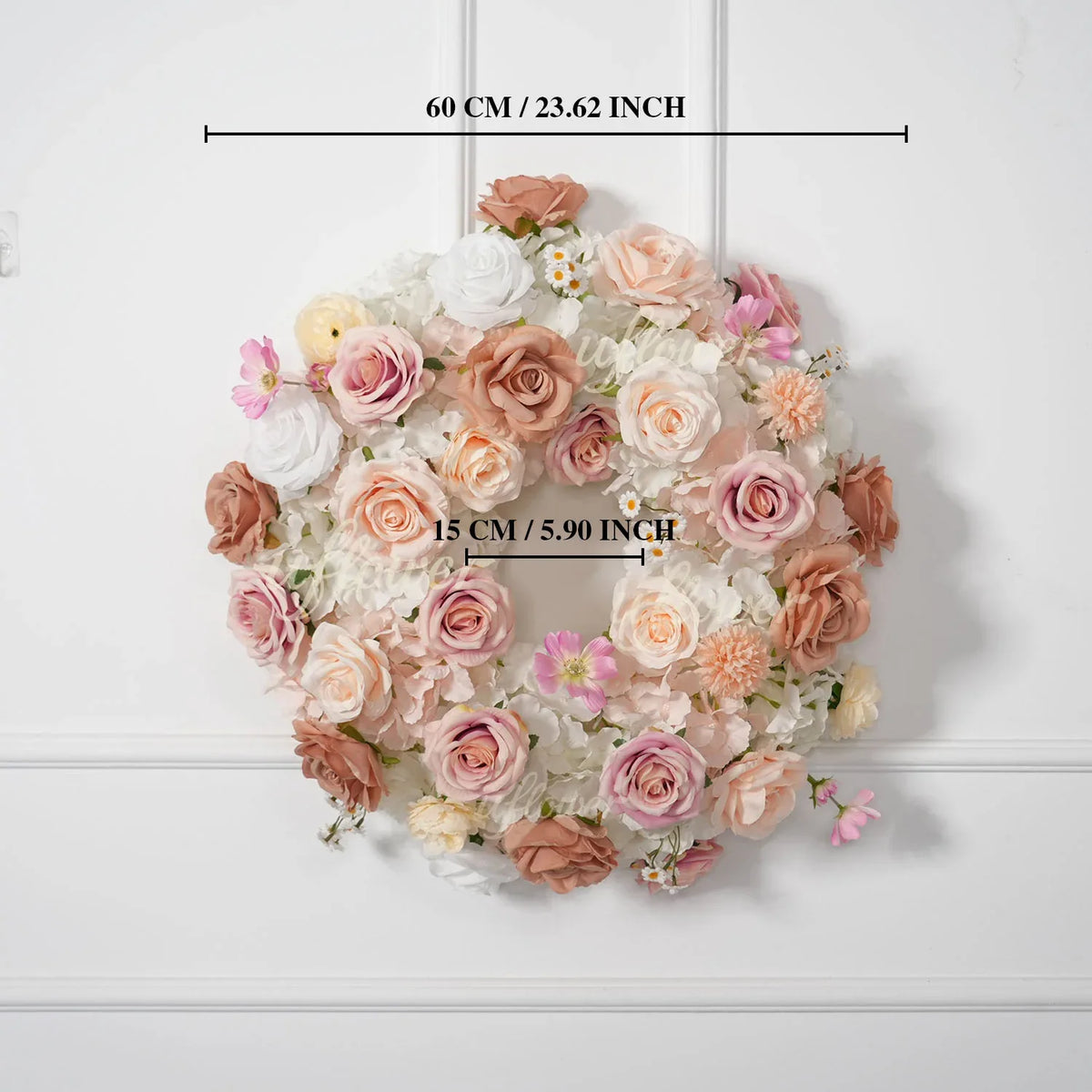 Uflower Champagne Pink Rose Arrangement Wedding Backdrop Floral Props SET80151 - Uflower
