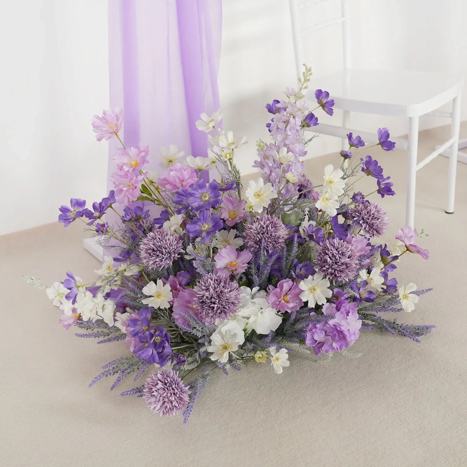 Artificial Purple Lavender Hang Flower Arrangement Wedding Backdrop Decor Props SET80053 - Uflower