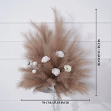 Uflower Pampas Grass Rose Wedding Floral Arrangement KT Backdrop Decor SET80163 - Uflower