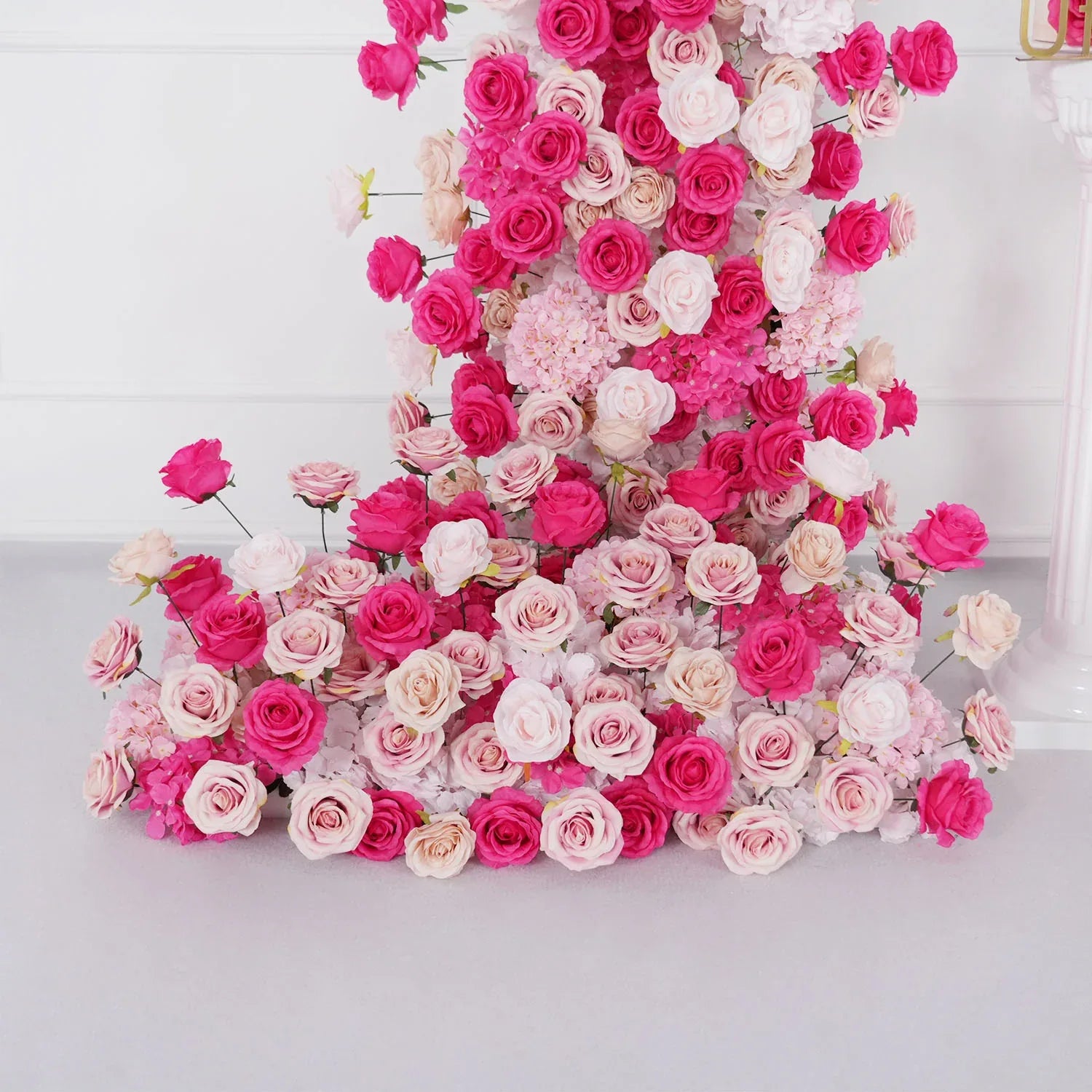 Uflower Rose red rose wedding background arch KT board decoration flower arrangement SET80092 - Uflower