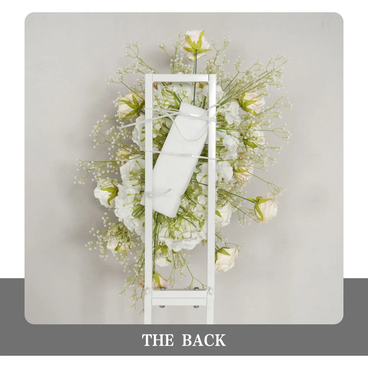 Uflower Champagne White Babysbreath Rose Arrangement Wedding KT Backdrop Decor SET80131 - Uflower