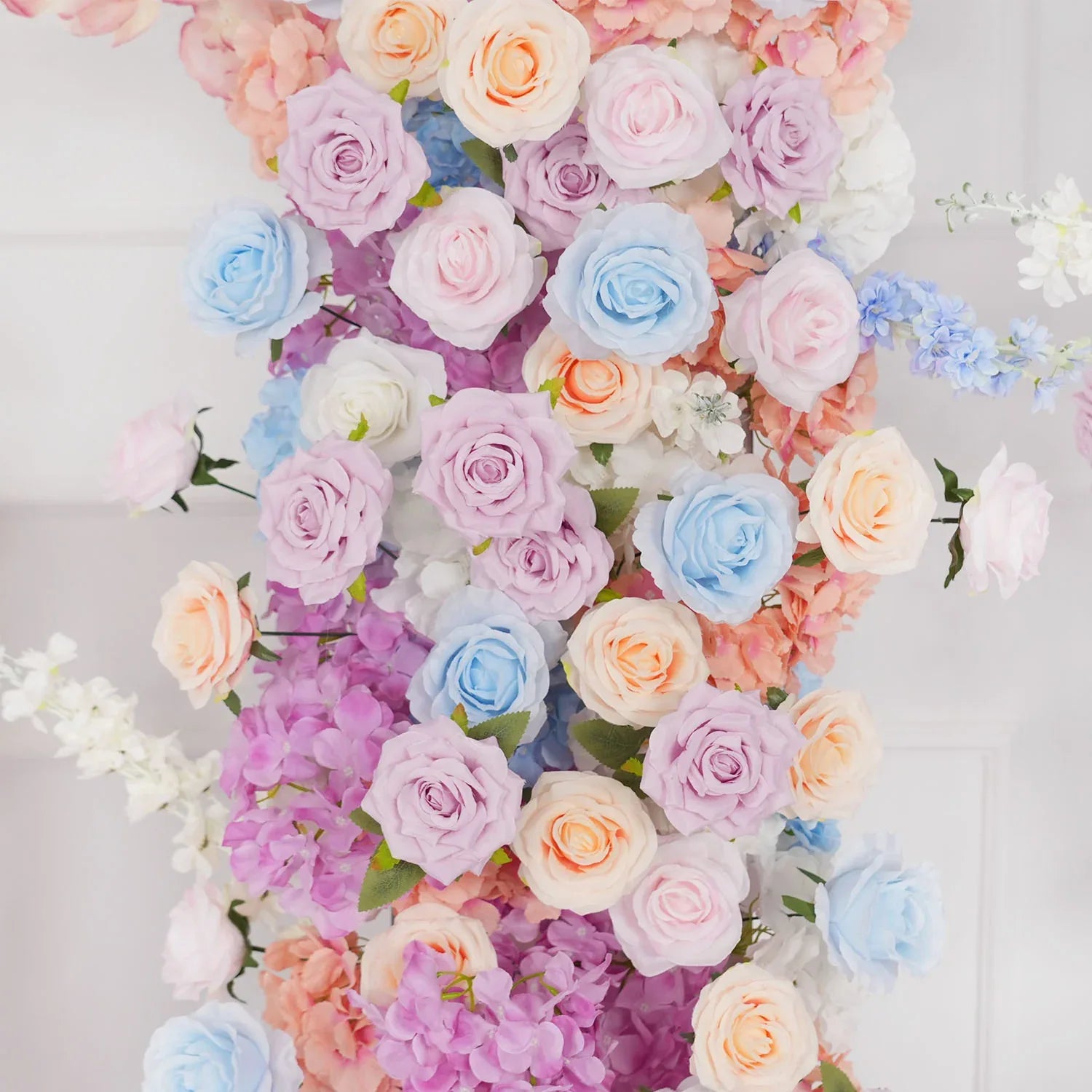 Uflower Purple Blue Rose Wedding Background Arch KT Board Decoration Flower Arrangement SET80105 - Uflower